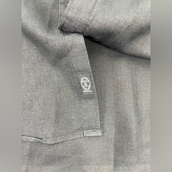 Todd Snyder Baird McNutt Irish Linen Shirt Men’s XXL Black Button Up Long Sleeve - Picture 10 of 15